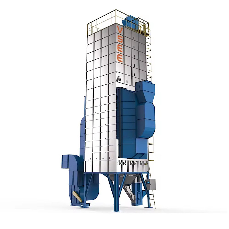 Almofada de secagem vertical das máquinas agrícolas 130 toneladas de secador de grãos de circulação de ar quente com baixo consumo